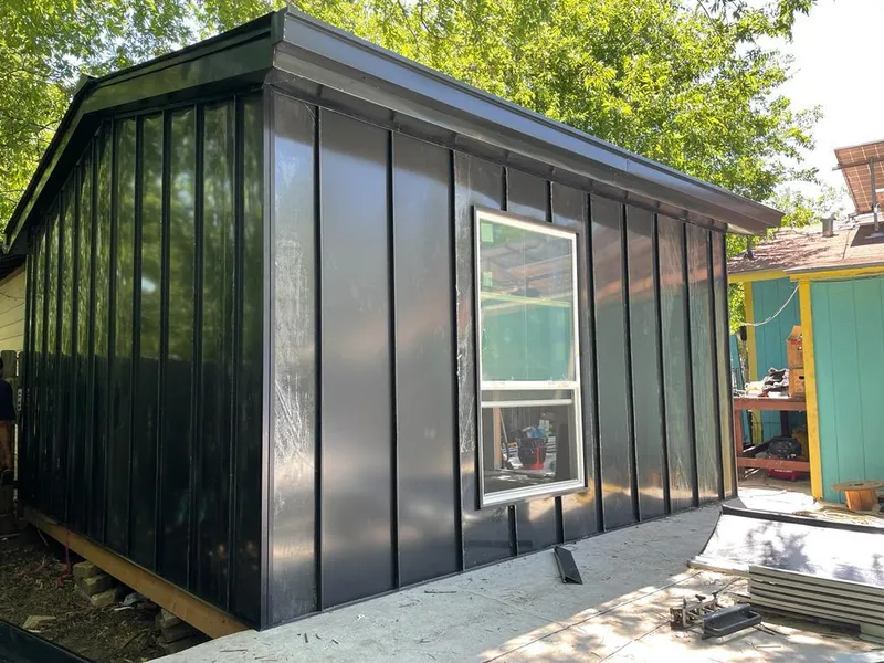 Black standing seam metal wall panels for Metal Roof Installation in New Paltz